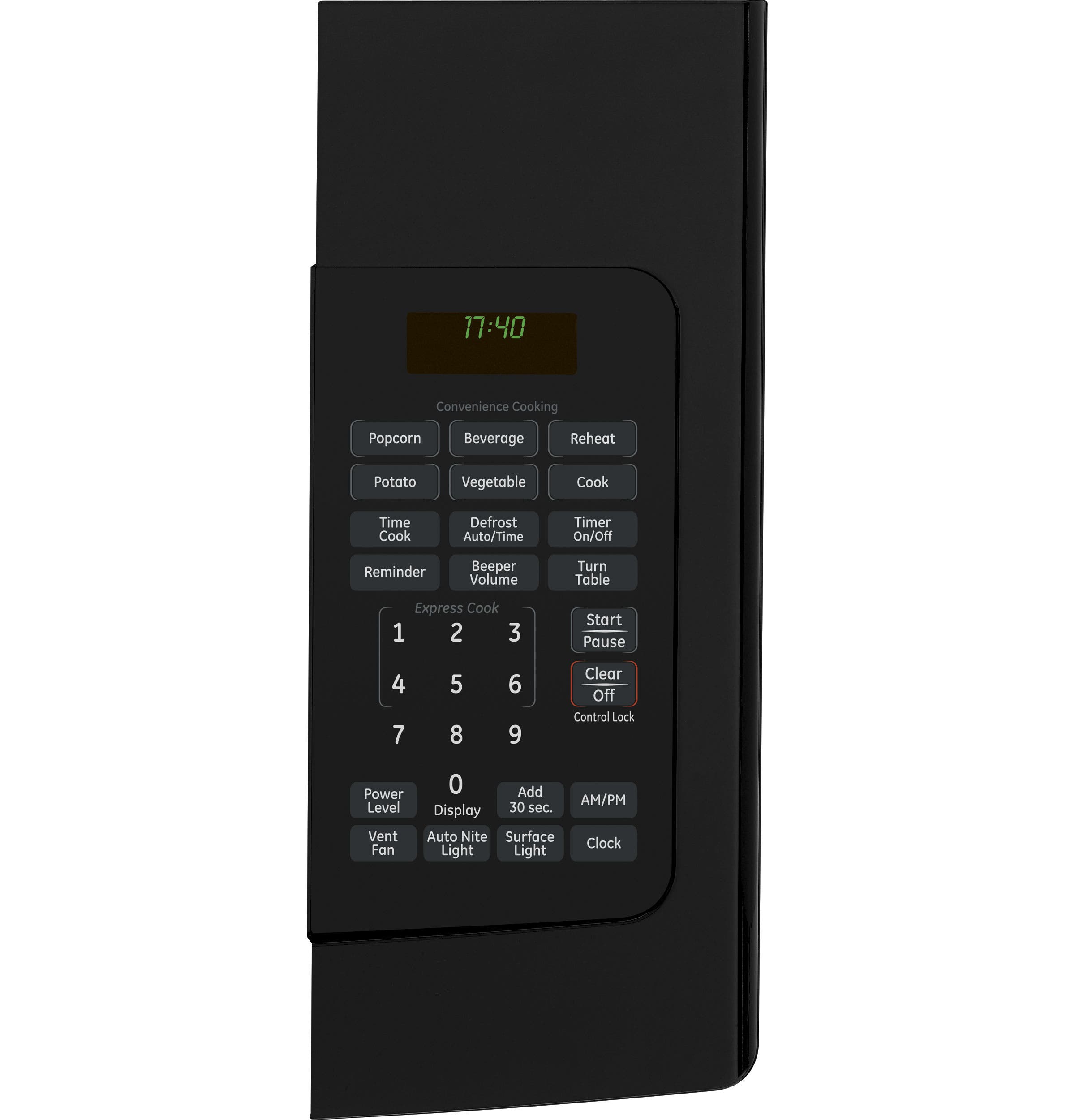 GE JVM1740DPBB Black on Black