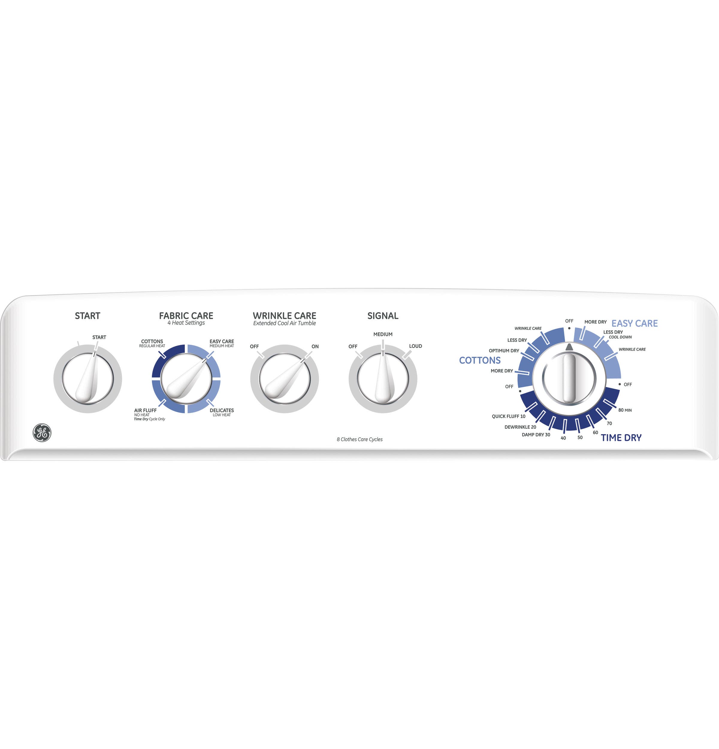 GE GTDP250GMWW White