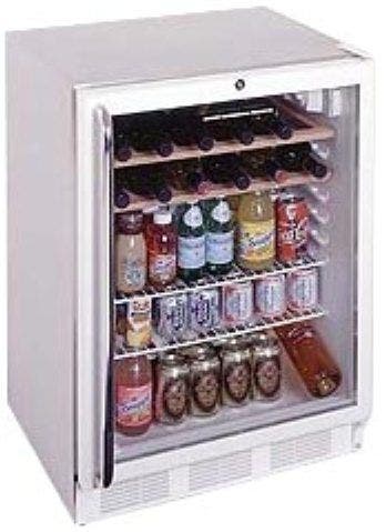 Summit SCR600LSHWO Stainless Handle with Wooden Wine Shelves