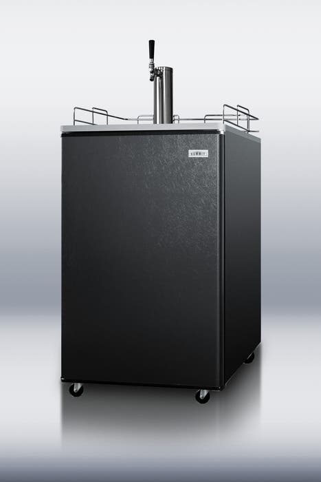 Summit SBC500BST7 Black with Stainless Steel Top