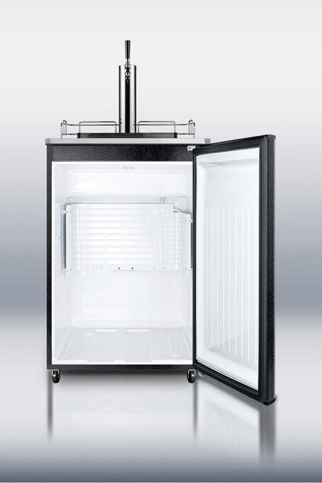 Summit SBC500BST7 Black with Stainless Steel Top
