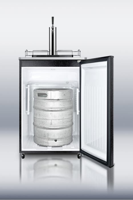 Summit SBC500BST7 Black with Stainless Steel Top