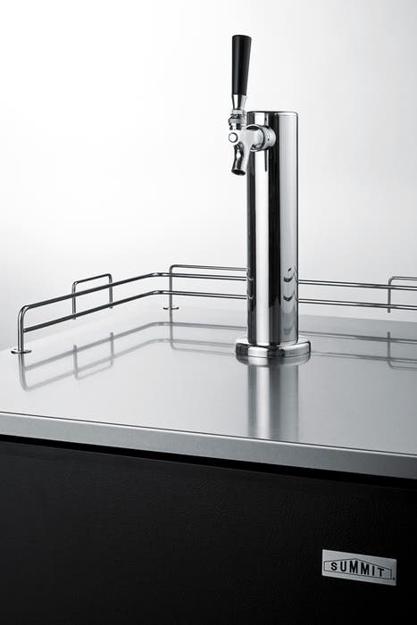 Summit SBC500BST7 Black with Stainless Steel Top
