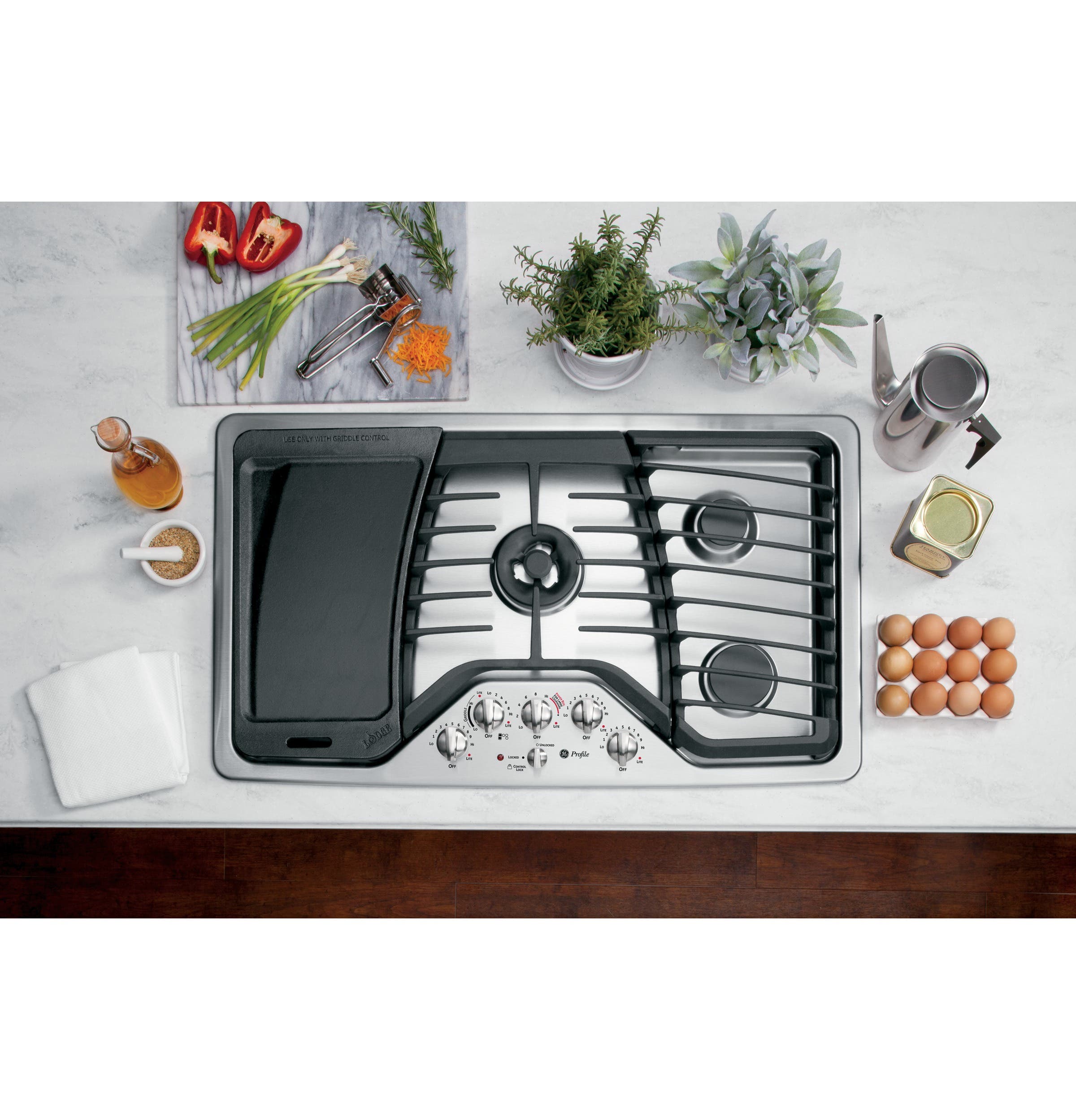 GE PGP986SETSS 36 Inch Gas Cooktop