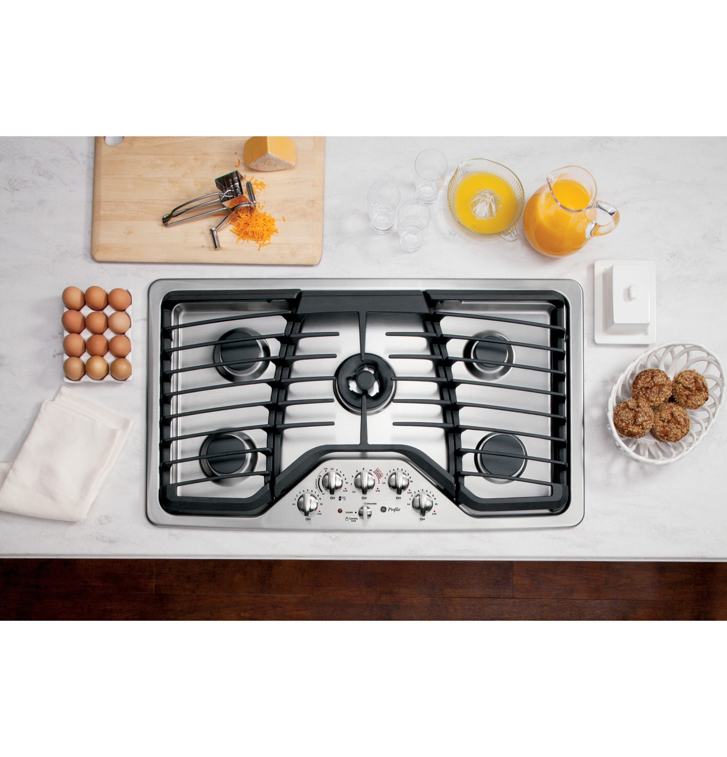 GE PGP986SETSS 36 Inch Gas Cooktop