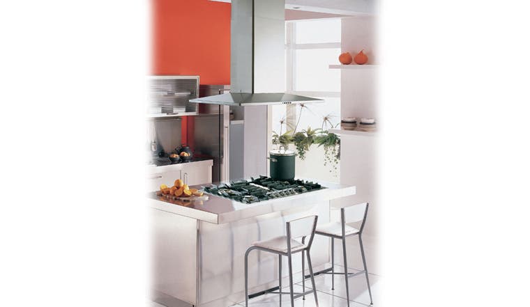 Faber DIAMIS36SS 36" Diamante Isola Island Chimney Hood