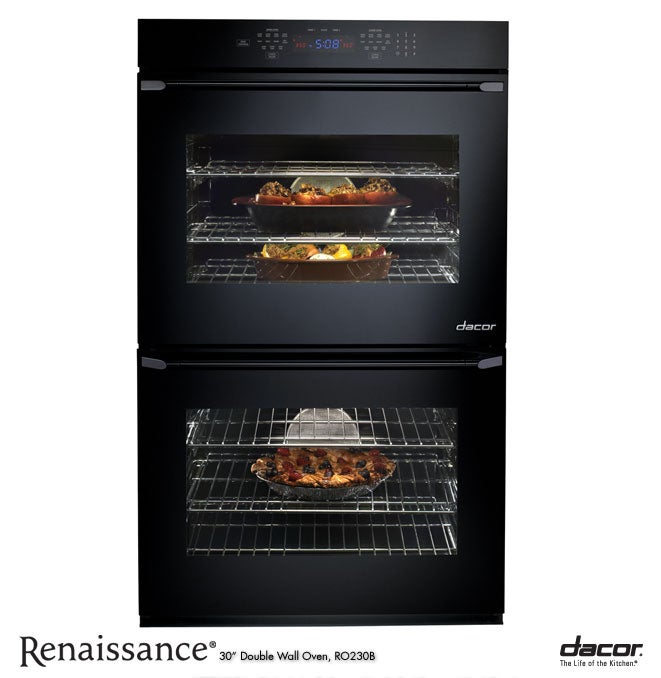 Dacor RO230B 30" Double Electric Wall Oven with 4.8 cu. ft. FourPart