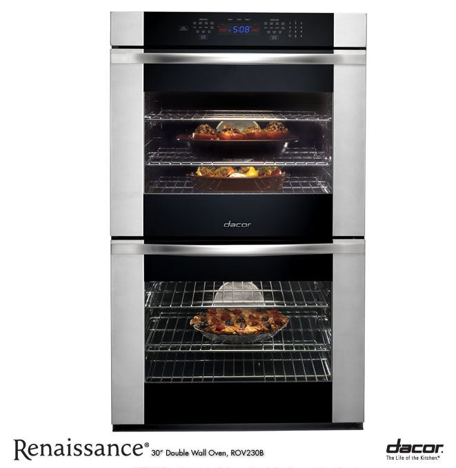 Dacor ROV230B 30" Double Electric Wall Oven with 4.8 cu. ft. FourPart