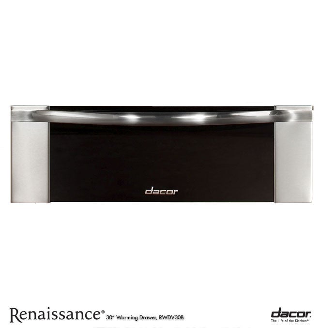 Dacor RWDV30B 30" Warming Drawer with 1.7 cu. ft. Capacity, 500 Watt Heating Element, 4