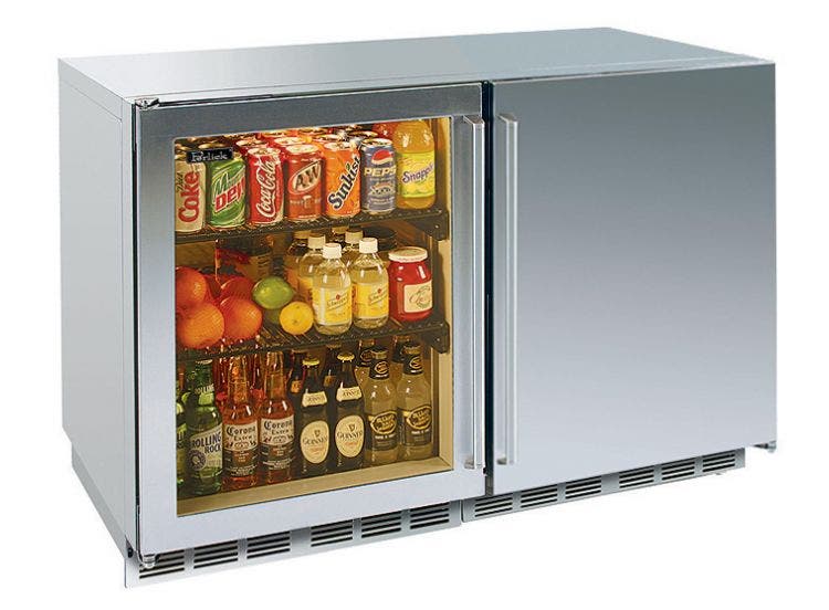 Perlick HP48RBS3L1R Glass door, hinge left / Solid door, hinge right