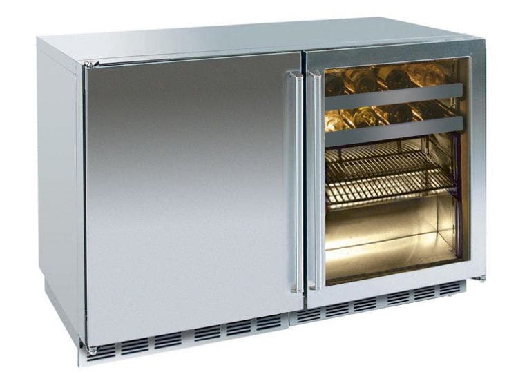 Perlick HP48RBS2L4R Solid door, hinge left / Glass door, hinge right