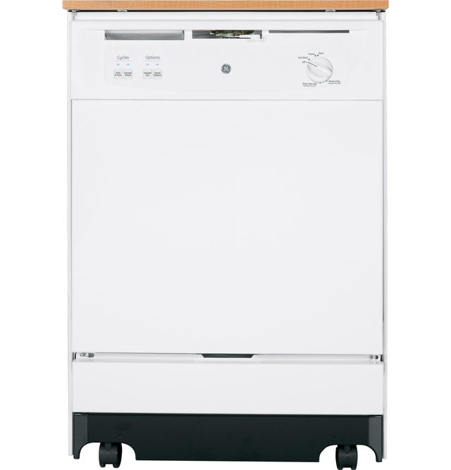 GE GSC3500DWW 24 Inch Portable Full Console Dishwasher with 12 P...