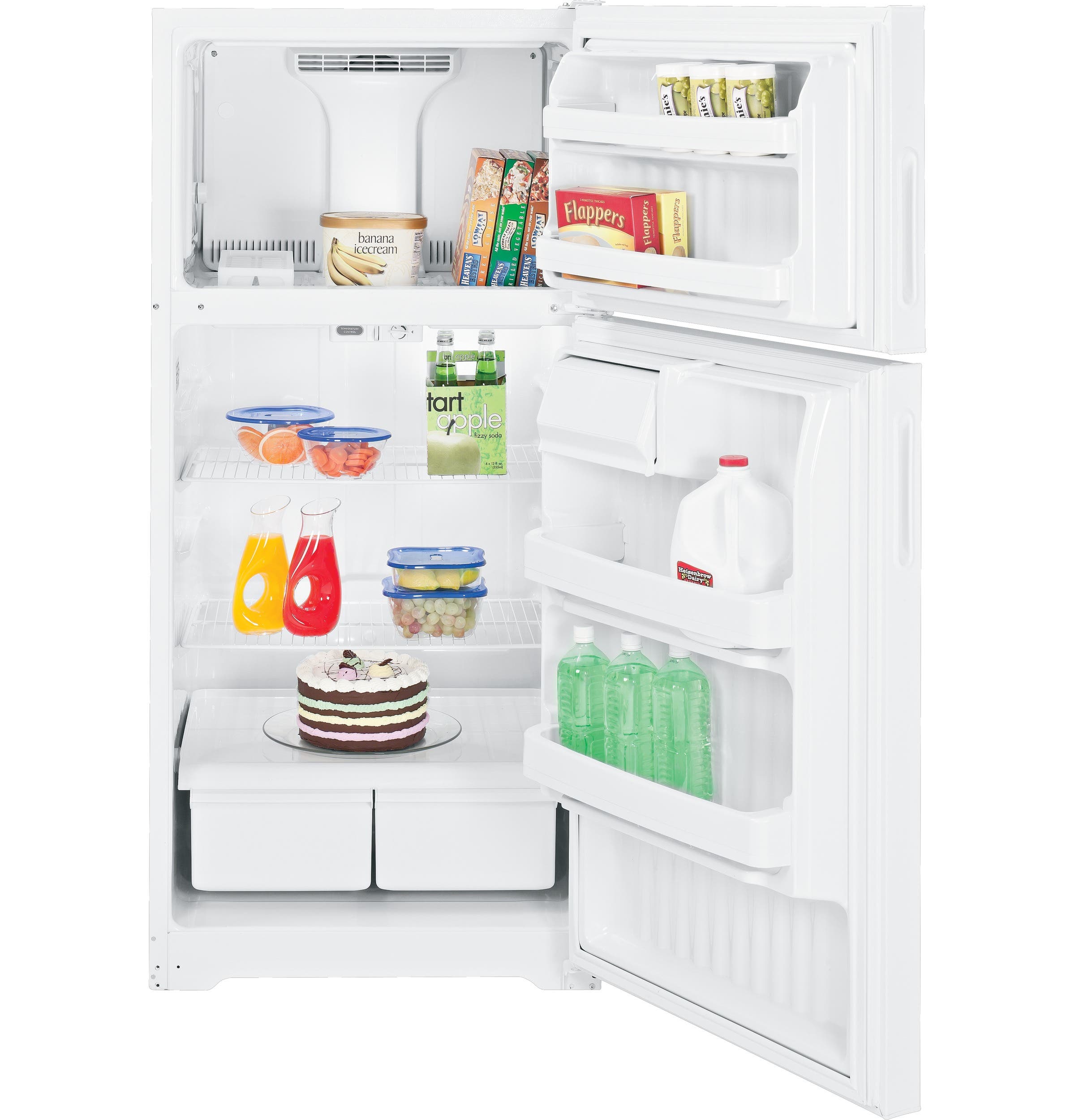 GE GTN16BBXWW 15.5 cu. ft. Top-Freezer Refrigerator