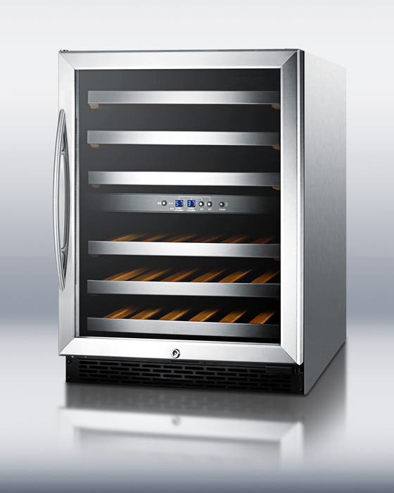 Summit SWC530LBISTCSS 24 Inch Under-Counter Dual Zone Wine Cellar