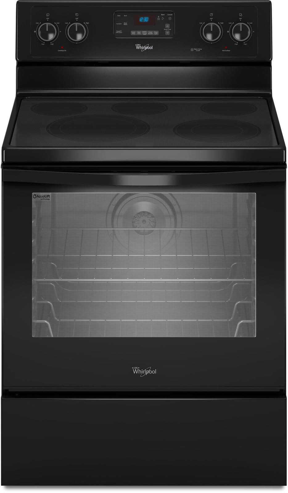 Whirlpool WFE540H0AB 6.2 Cu. Ft. Capacity Electric Range With Aqualift