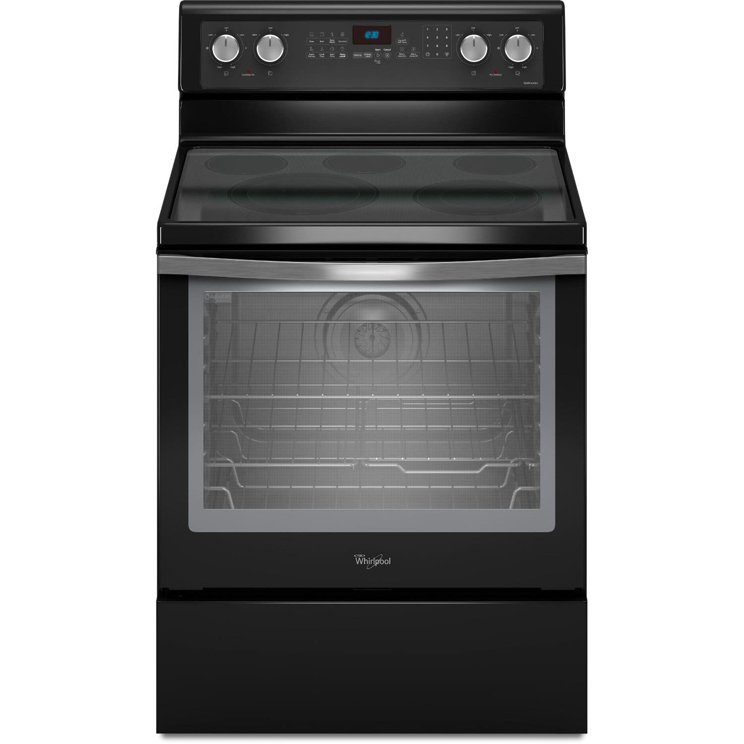 Whirlpool WFE710H0AE Black with Silver Handle