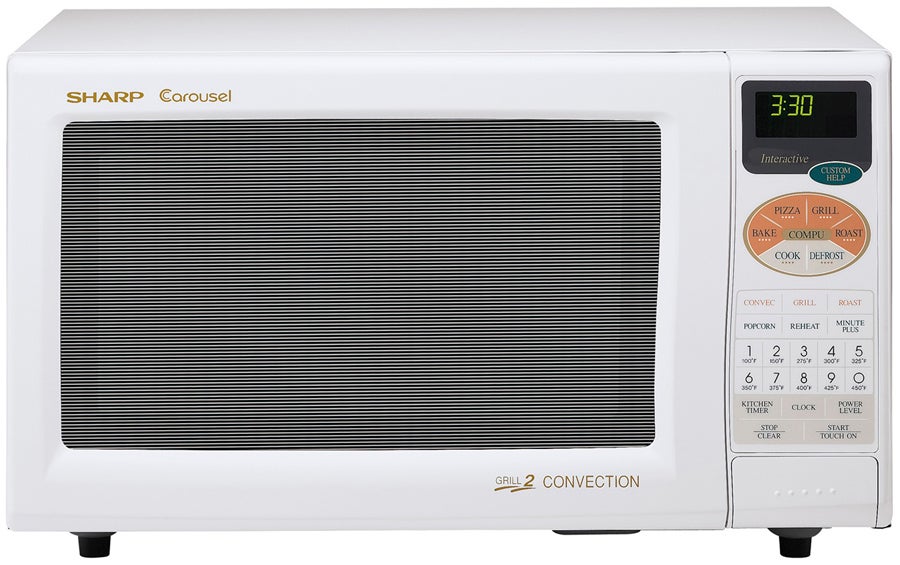 Sharp R820BW 0.9 Cu. Ft. Countertop Microwave Oven with 900 Cooking ...