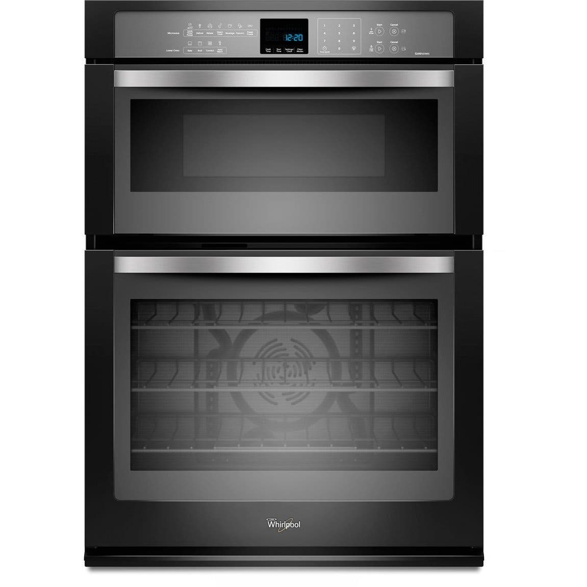 Whirlpool WOC95EC0AE Black with Silver Handle