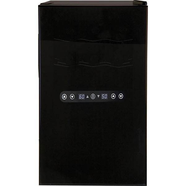 Haier HVTM18DABB 18Bottle Dual Zone Wine Cellar with Mirrored Glass