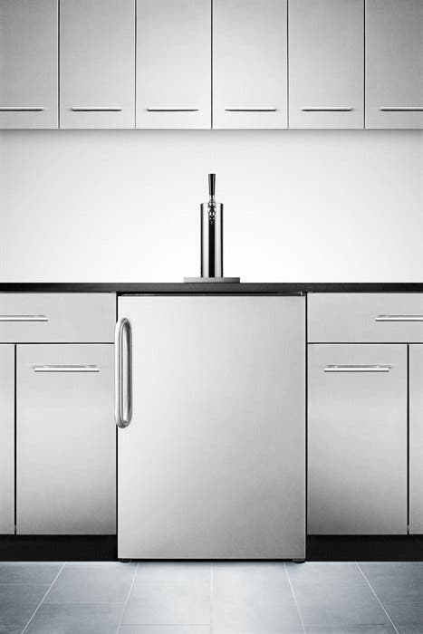 Summit SBC490BISSTB Stainless Steel with Towel Bar Handle