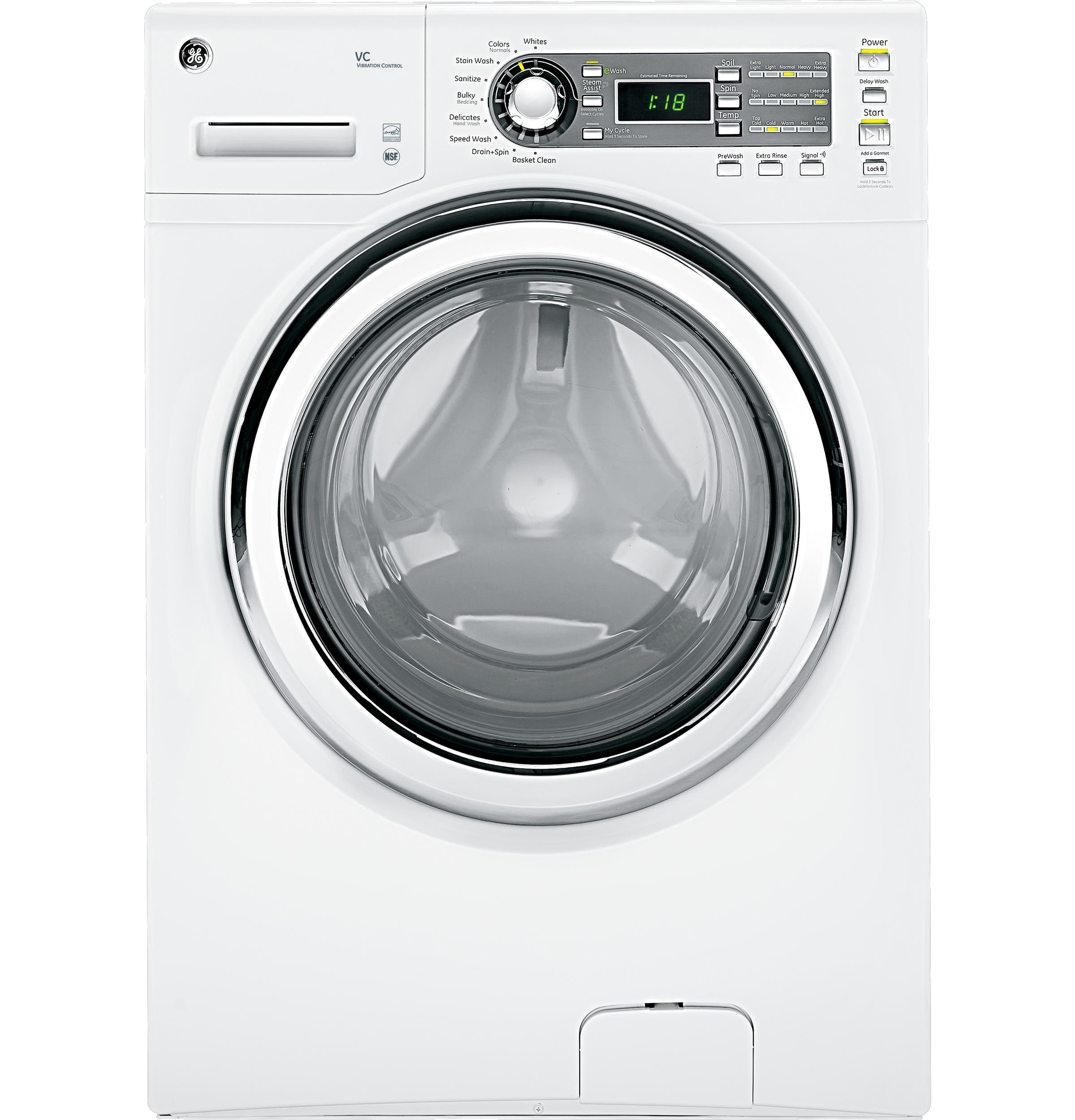 GE GFWS1500DWW 27" Front-Load Washer