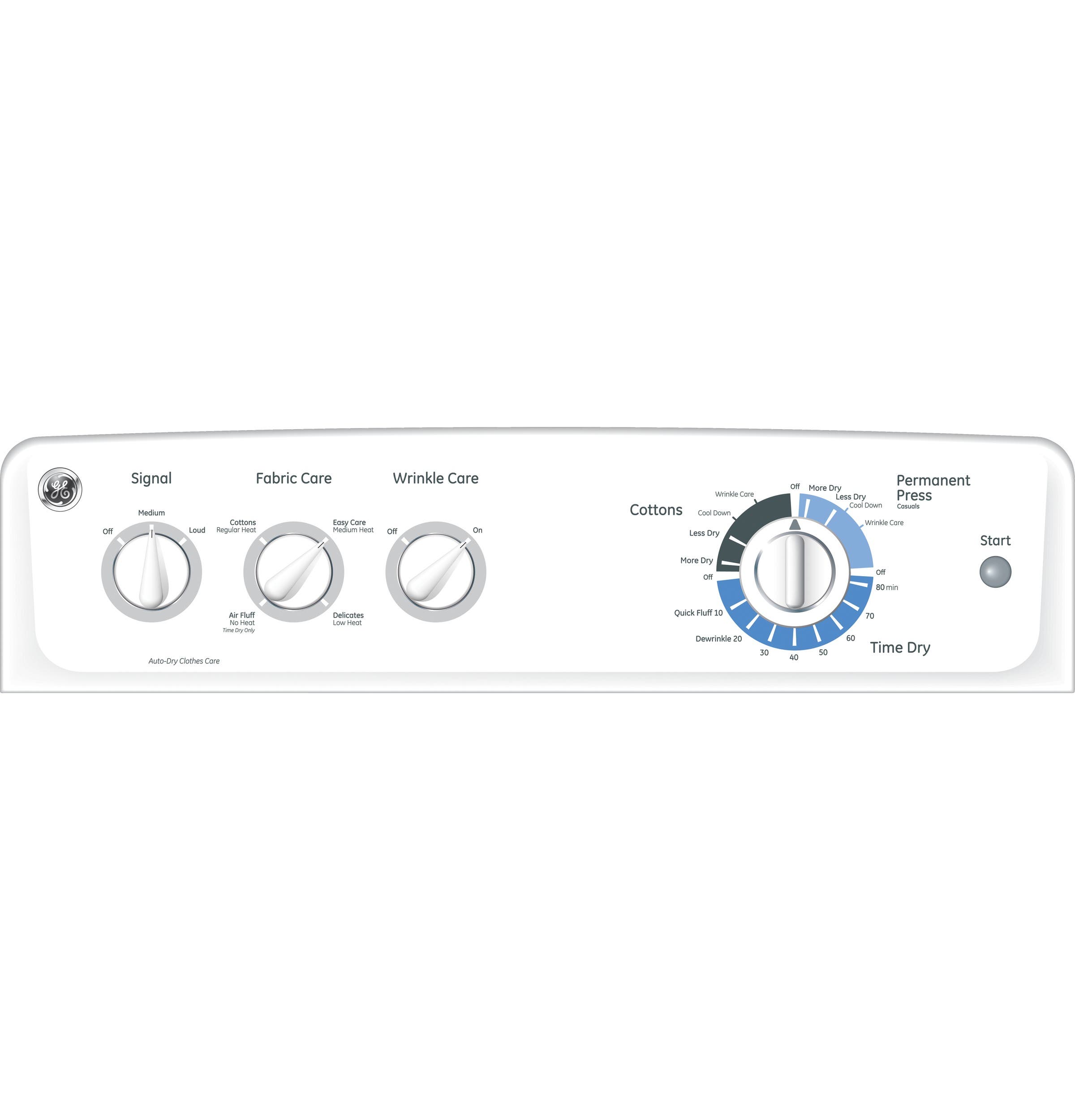 GE GTDL210GDWW White
