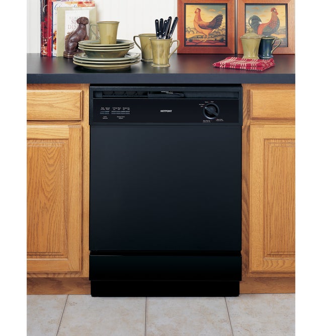 Hotpoint HDA3600DBB Full Console Dishwasher with 12 Place Settings, 5 ...