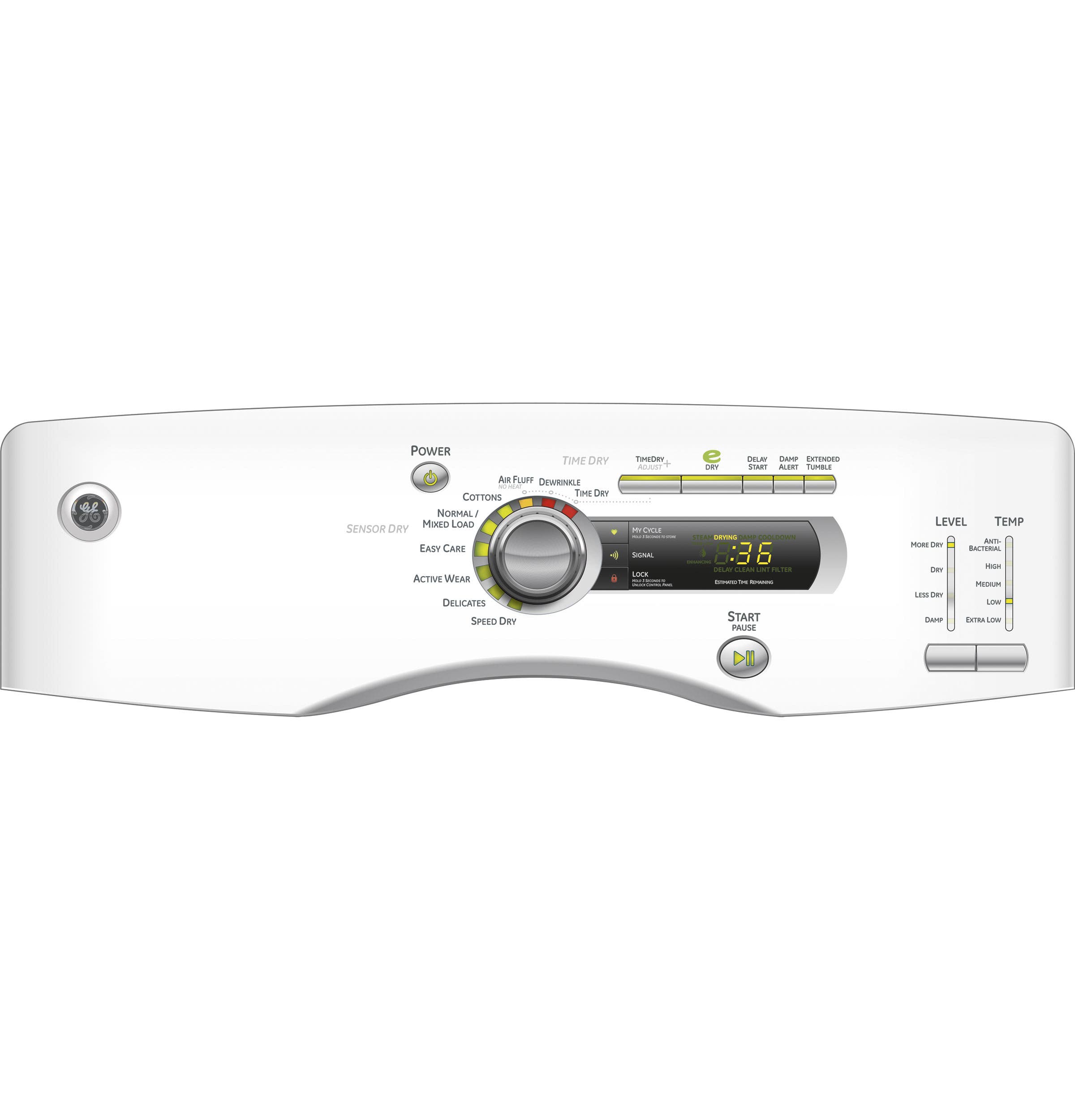 GE GFDN240ELWW White on White