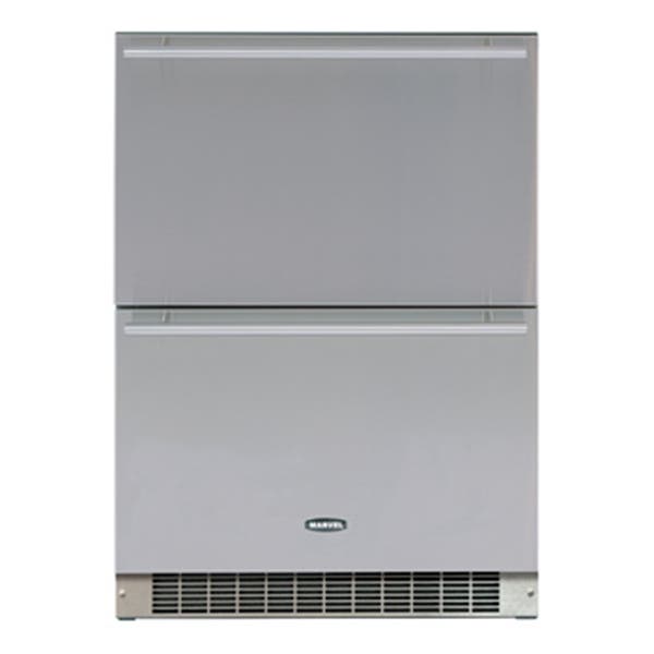 Marvel 6ORDESSB 24" Built-in Outdoor Double Drawer Refrigerator