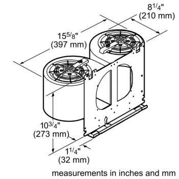 Thermador VTN1080F 1,000 CFM Integrated Blower