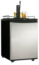 24" Full Keg Cooler with CO2 Tank plus Hardware, Automatic Defrost, Mechanical Thermostat, Convertible to Refrigerator with 5.8 cu. ft. and Reversible Door