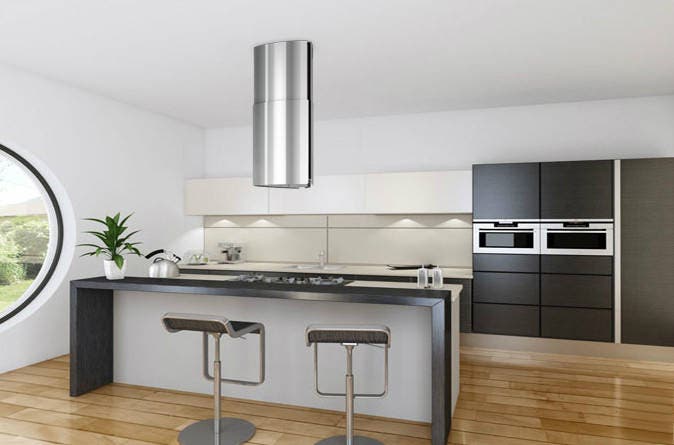 Best IM33I45SP 18" Gloss Island-Mount Range Hood