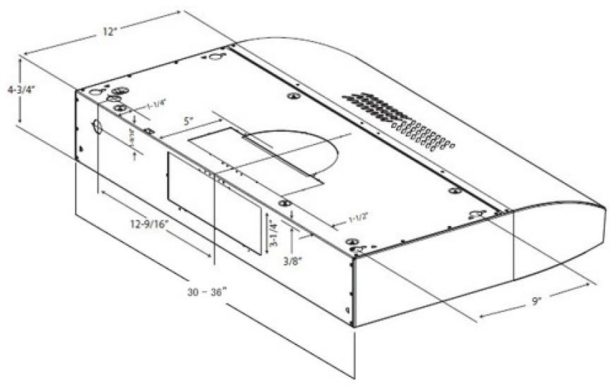 Elica EAL336SS 36 Inch Under Cabinet Mount Hood