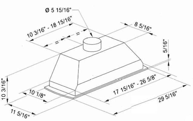 Elica EAS529SS 29 Inch Custom Hood Insert