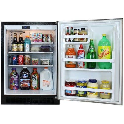 Marvel 6ARMBSFR Black Cabinet, Stainless Door
