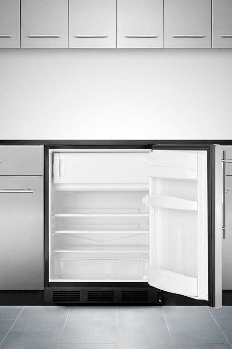 Summit CT66BBISSHV Stainless Door with Vertical Thin Handle