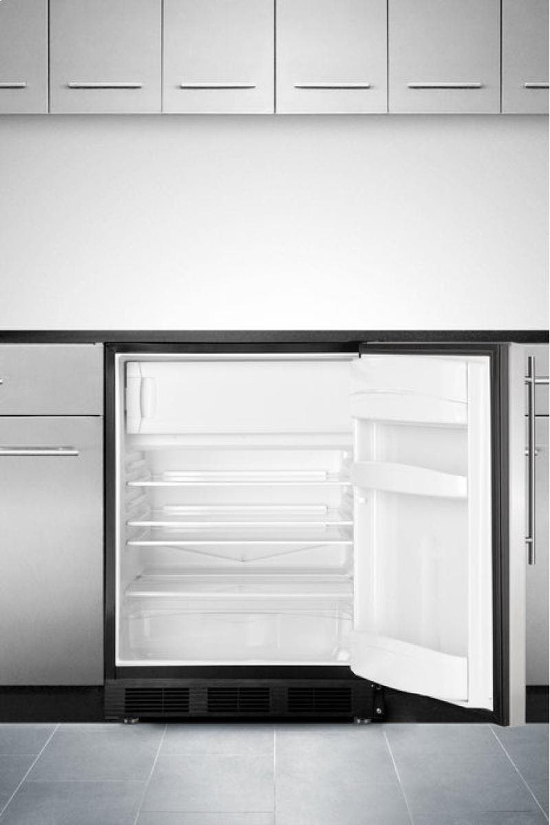 Summit ALB653BSSHV ADA compliant built-in undercounter refrigerator-f...