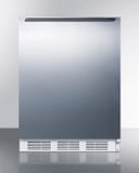 32" high ADA compliant built-in undercounter refrigerator with commercial approval, stainless steel door, horizontal handle