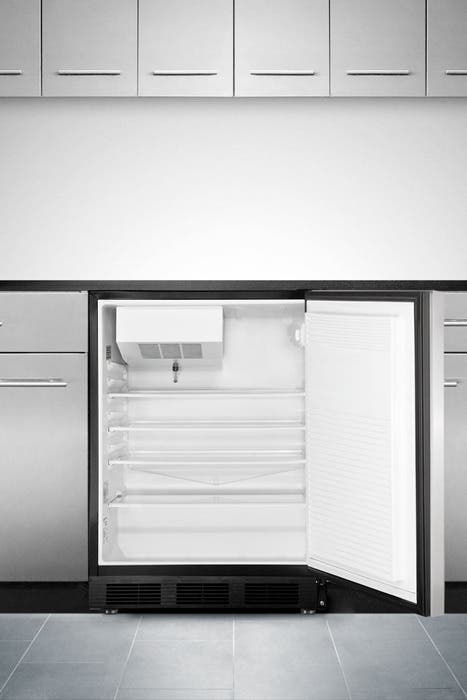 Summit SCFF55LBLSSHHADA ADA compliant built-in undercounter frost-free fre...