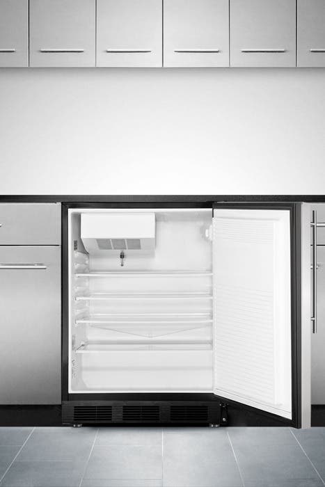 Summit SCFF55LBLSSHVADA ADA compliant built-in undercounter frost-free fre...
