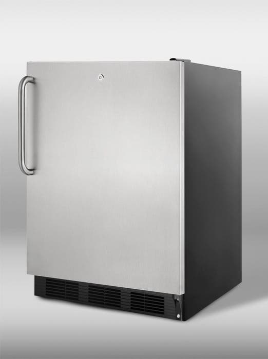 Summit SCFF55LBLSSTBADA ADA compliant built-in undercounter frost-free fre...