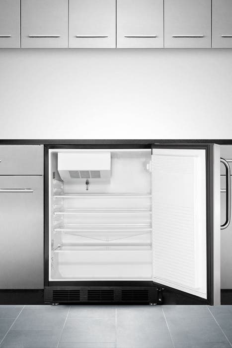 Summit SCFF55LBLSSTBADA ADA compliant built-in undercounter frost-free fre...