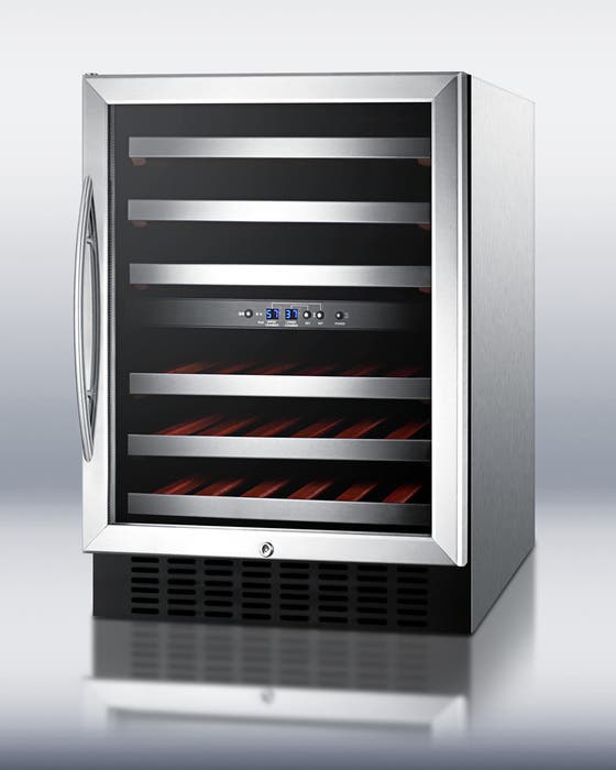 Summit SWC530LBISTCSS 24 Inch Under-Counter Dual Zone Wine Cellar