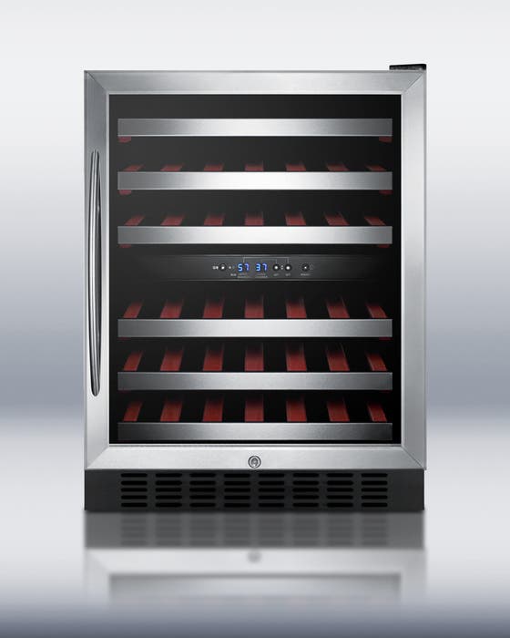 Summit SWC530LBISTCSS 24 Inch Under-Counter Dual Zone Wine Cellar