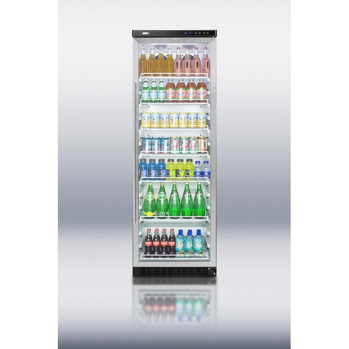 Summit SCR1400CSS Commercial glass door beverage merchandiser