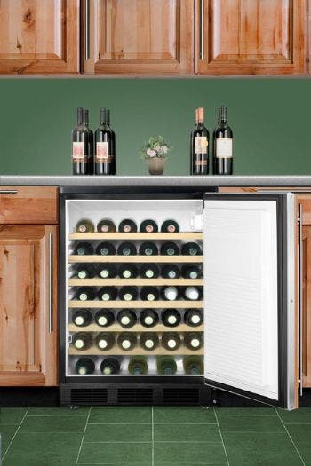 Summit SWC6BLBIIF Built-In Undercounter Solid Door Wine Cellars