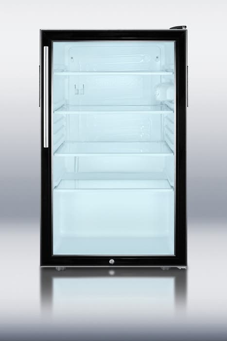 Summit SCR500BLHV 4.1 cu.ft. Glass Door Refrigerator