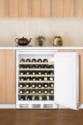 Summit SWC6WLBIIF Built-In Undercounter Solid Door Wine Cellars