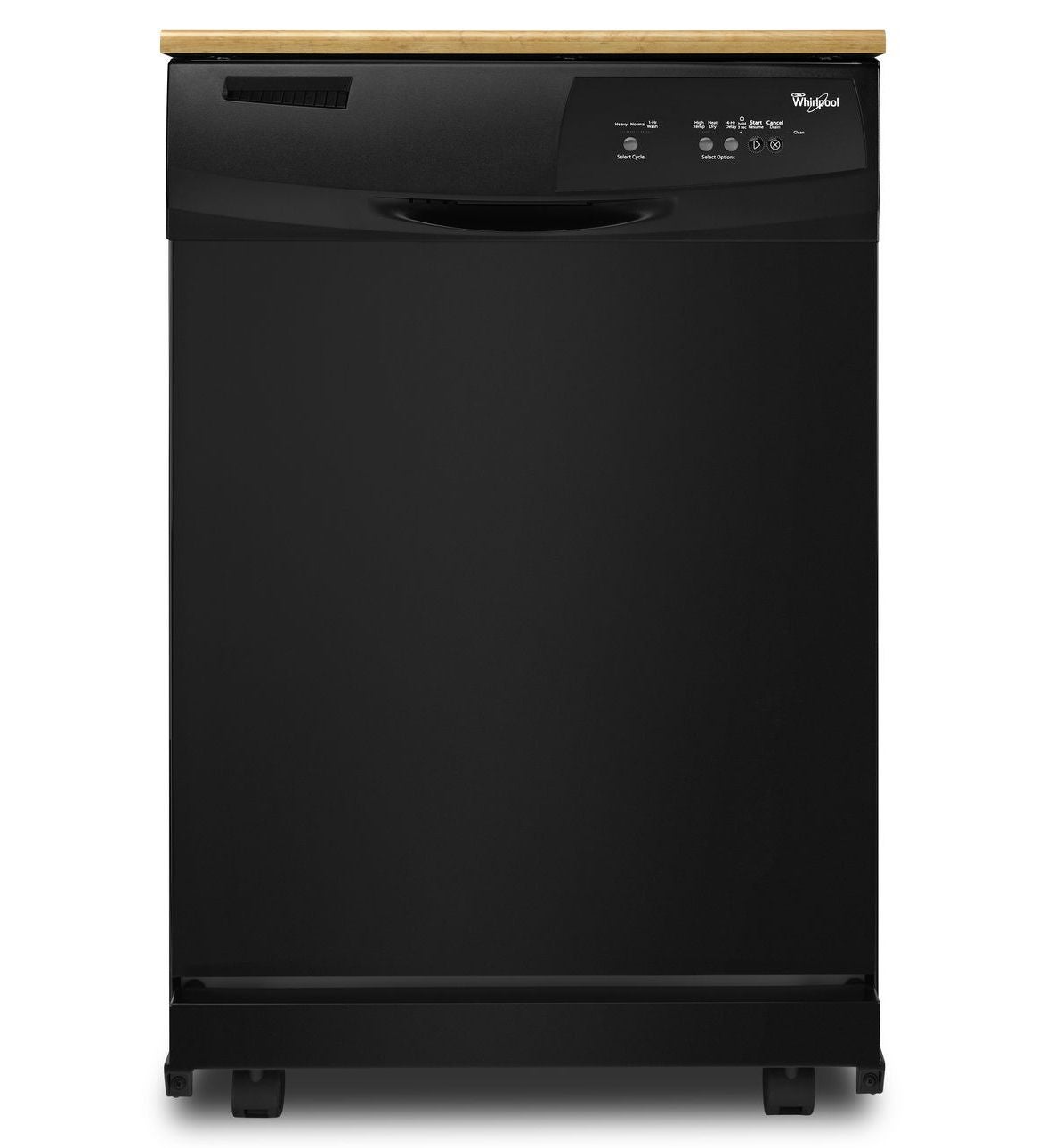 Whirlpool WDP350PAAB Portable Full Console Dishwasher with 3 Wash