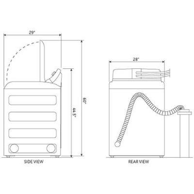 GE GTWS8455DMC 28" Top-Load Washer